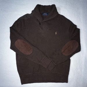 Ralph Lauren Shaw Pullover with Elbow Patches -- L